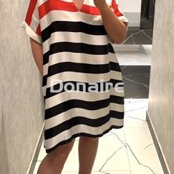 Vestido corto rayas tricolor Lola Casademunt - Imagen 1
