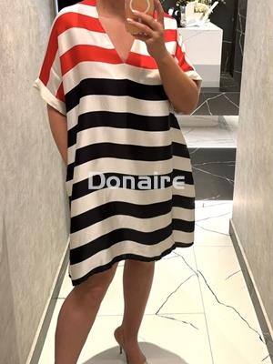 Vestido corto rayas tricolor Lola Casademunt - Imagen 1