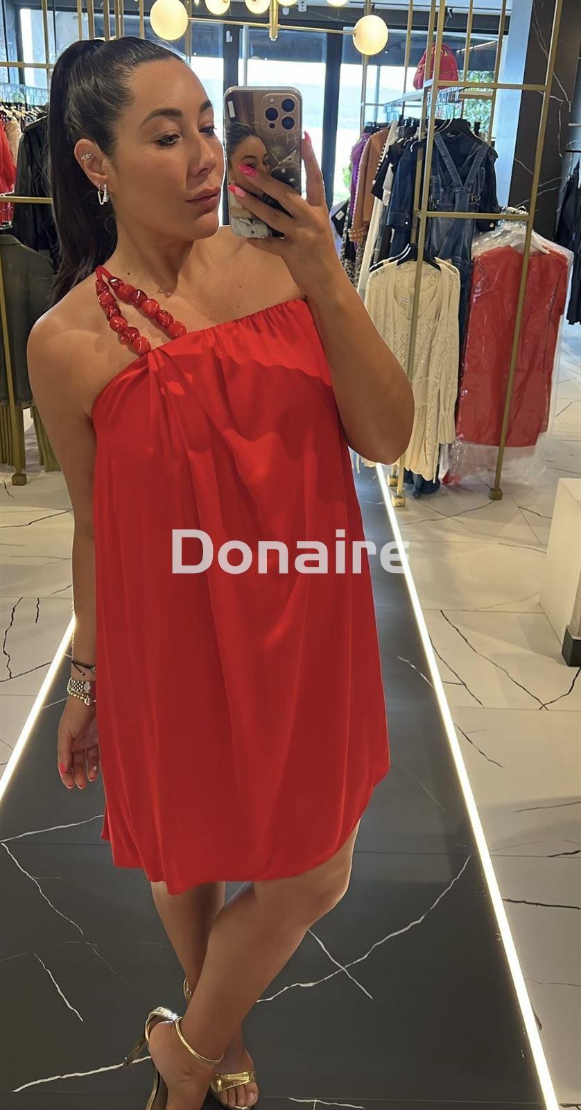 Vestido corto rojo Lez a Lez - Imagen 3