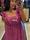 Vestido corto troquelado morado Dixie - Imagen 2