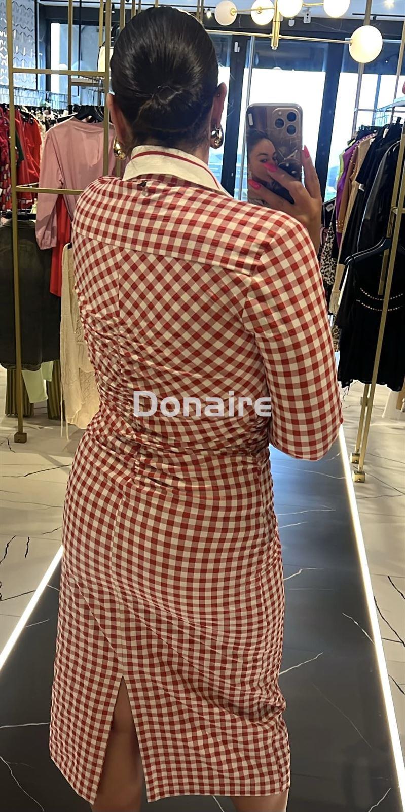 Vestido cuello camisero vichy Dixie - Imagen 4