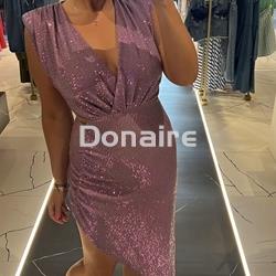 Vestido cut out efecto lentejuelas bajo desigual Phard - Imagen 2