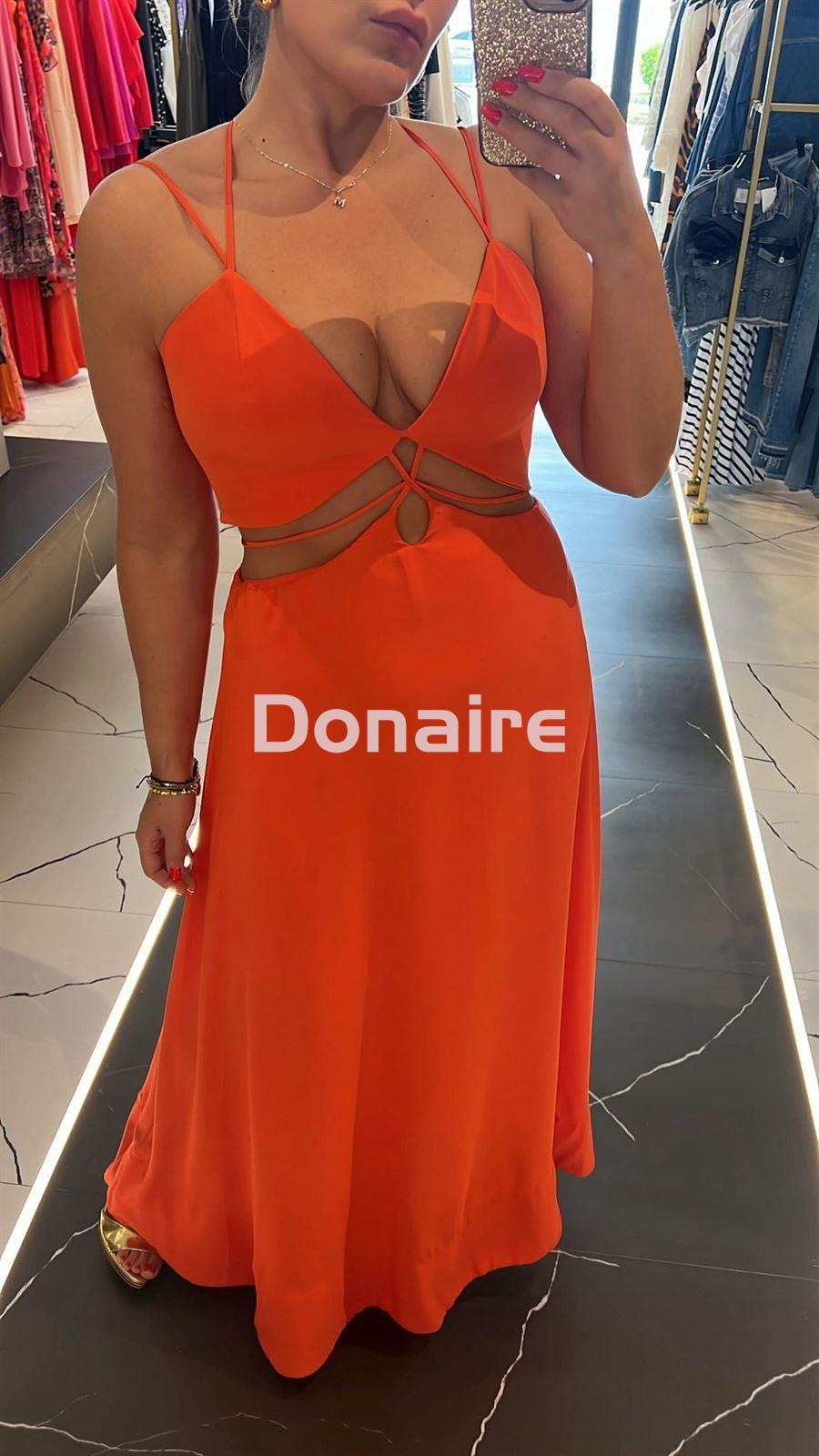 Vestido cut out naranja Lez a Lez - Imagen 5