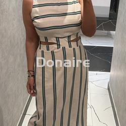 Vestido cut out rayas Lez a Lez - Imagen 1