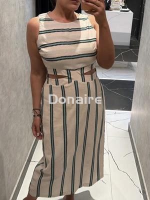 Vestido cut out rayas Lez a Lez - Imagen 1