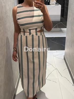 Vestido cut out rayas Lez a Lez - Imagen 2