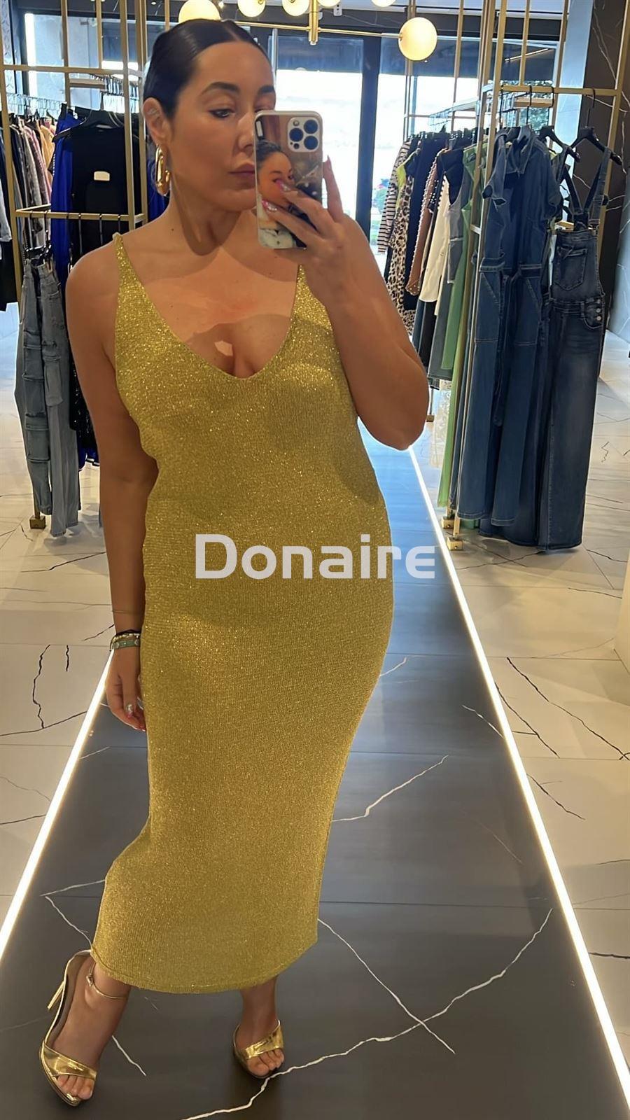 Vestido dorado punto Trash and Luxury - Imagen 2