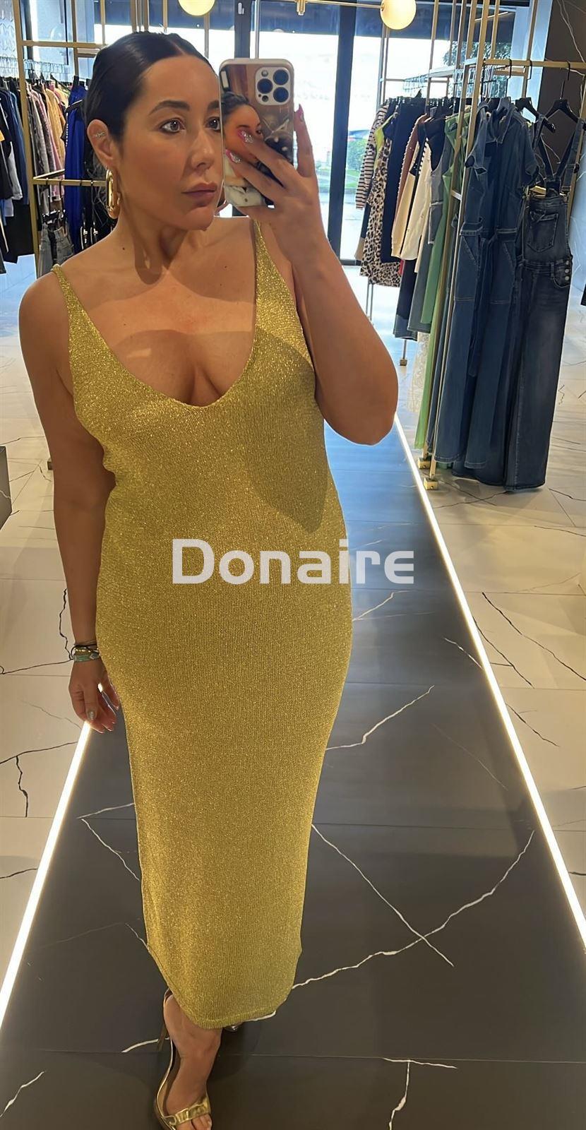 Vestido dorado punto Trash and Luxury - Imagen 3