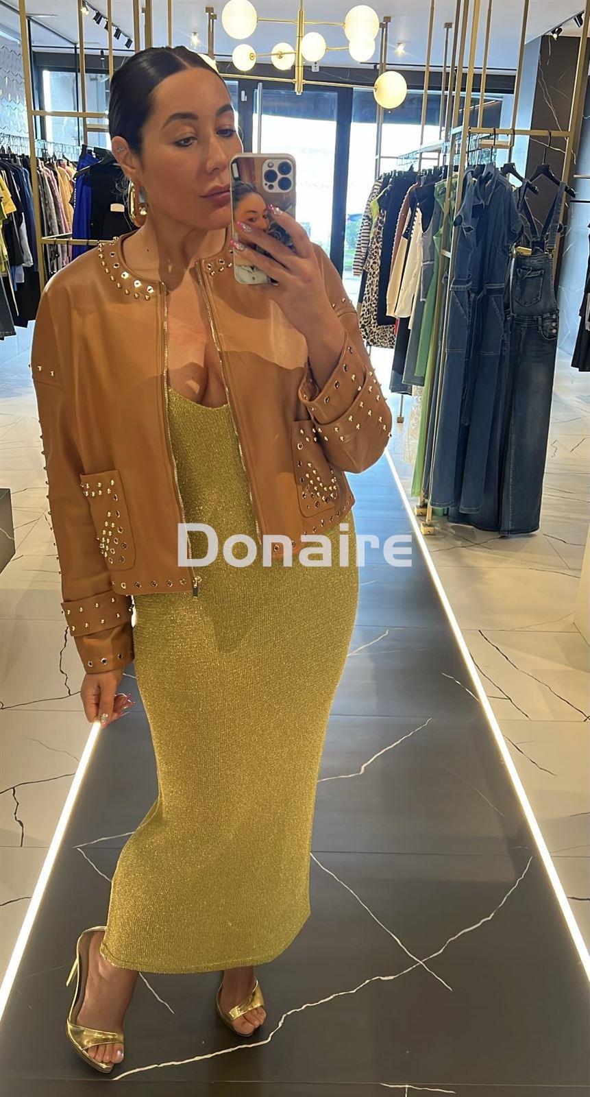 Vestido dorado punto Trash and Luxury - Imagen 4