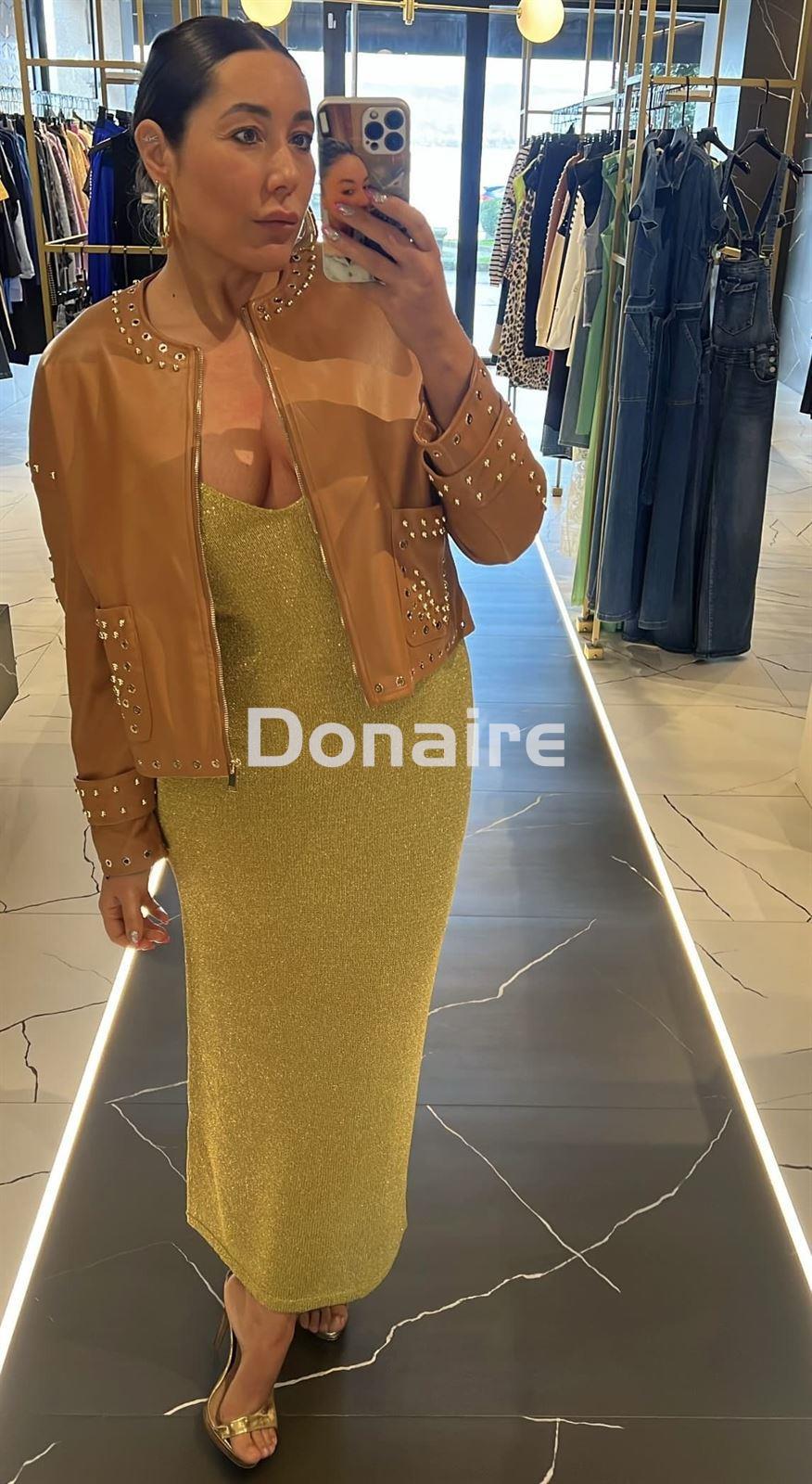 Vestido dorado punto Trash and Luxury - Imagen 6