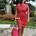 Vestido efecto piel rojo Lola Casademunt - Imagen 1