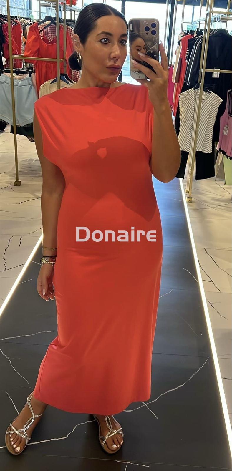 Vestido en punto de algodón coral Lez a Lez - Imagen 3