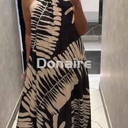 Vestido escote halter y espalda al aire Dixie - Imagen 1