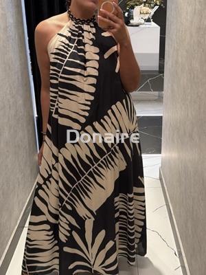 Vestido escote halter y espalda al aire Dixie - Imagen 1