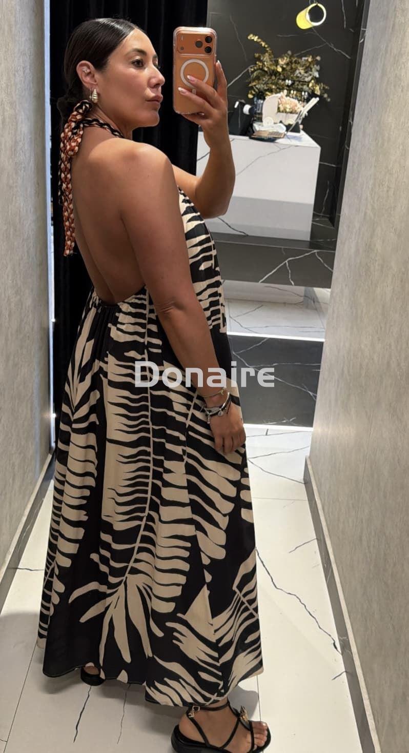 Vestido escote halter y espalda al aire Dixie - Imagen 2