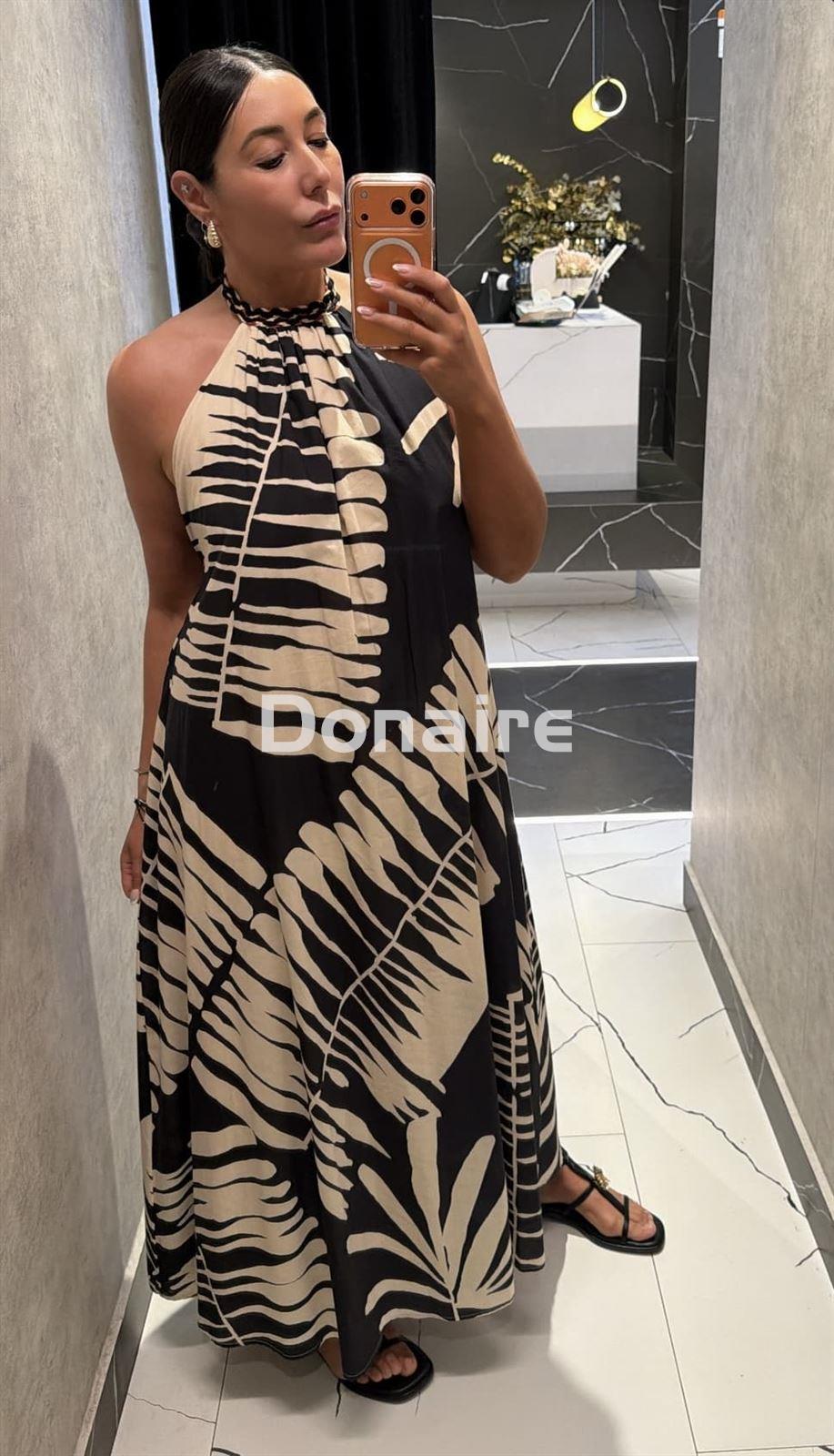 Vestido escote halter y espalda al aire Dixie - Imagen 3