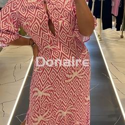 Vestido estampado largo manga corta Lez a Lez - Imagen 1