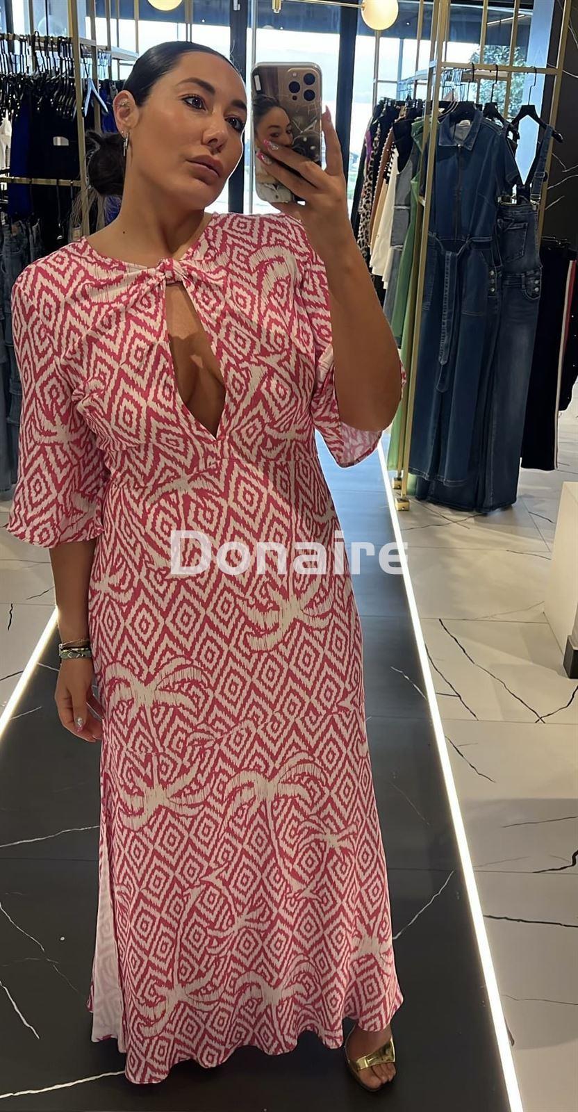 Vestido estampado largo manga corta Lez a Lez - Imagen 3