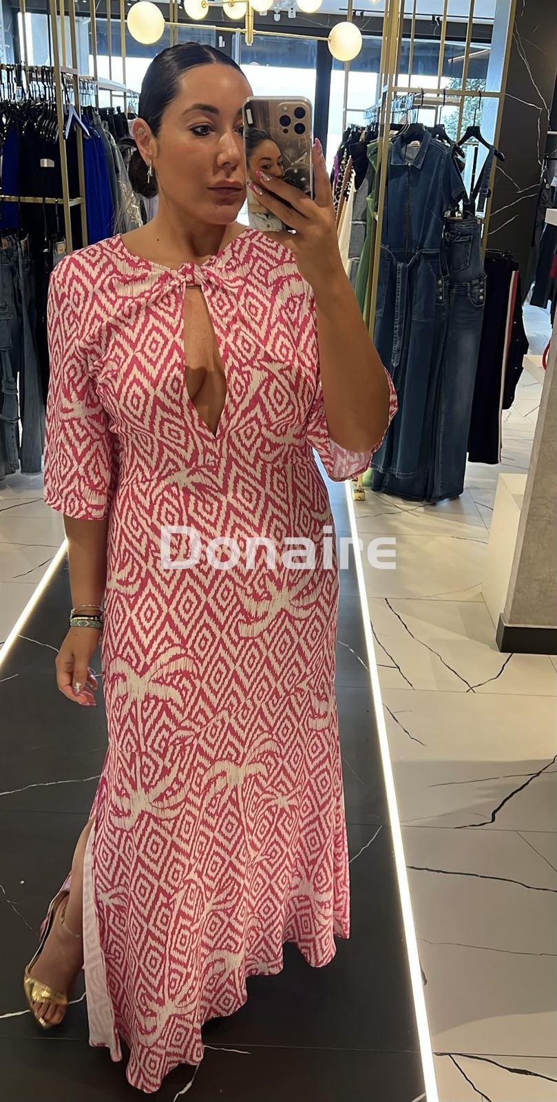 Vestido estampado largo manga corta Lez a Lez - Imagen 4