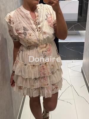 Vestido flores gasa y volantes BSB - Imagen 2