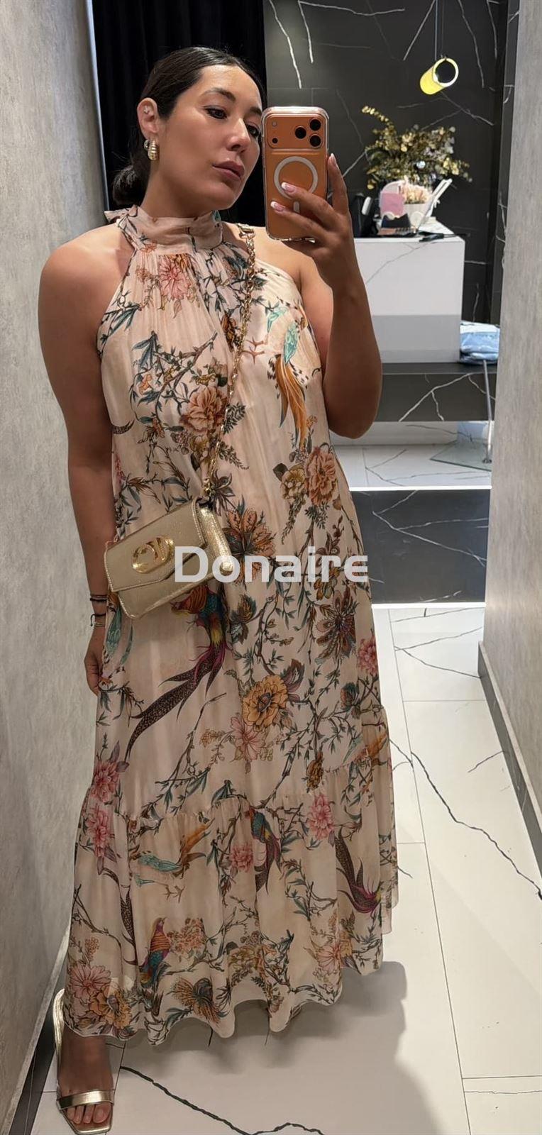 Vestido gasa escote halter Dixie - Imagen 1