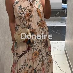 Vestido gasa escote halter Dixie - Imagen 1