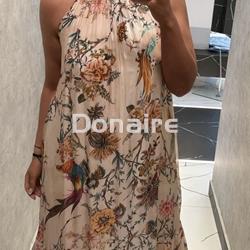 Vestido gasa escote halter Dixie - Imagen 2