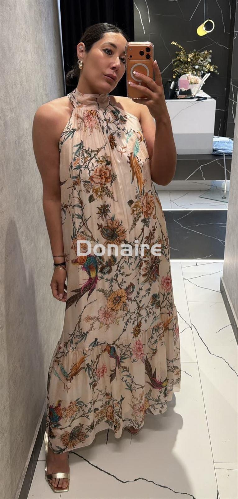 Vestido gasa escote halter Dixie - Imagen 3