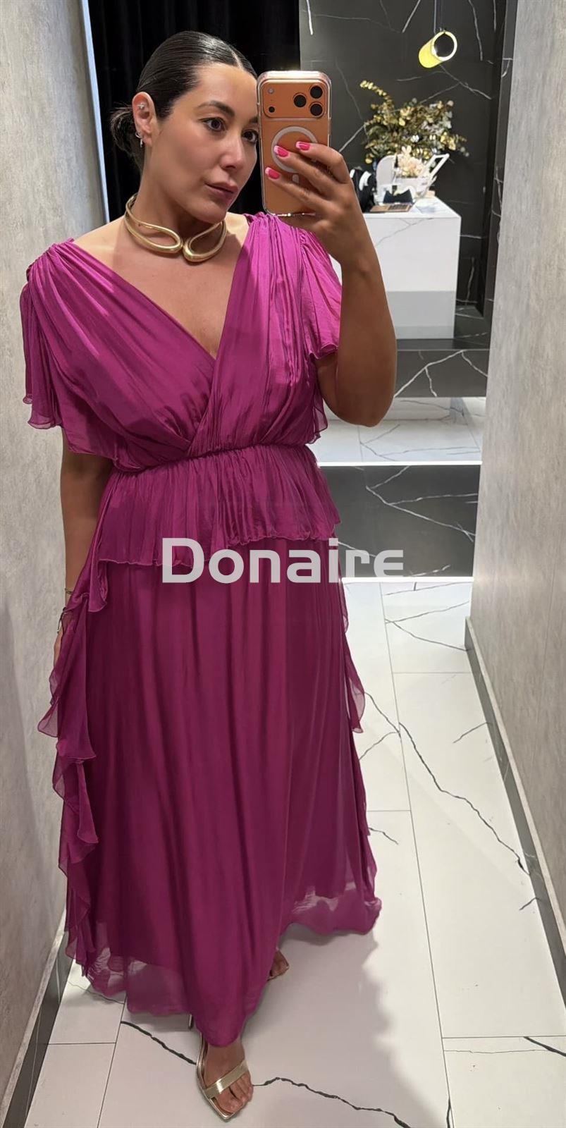 Vestido gasa morado Dixie - Imagen 1
