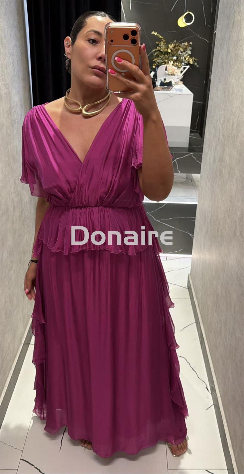 Vestido gasa morado Dixie - Imagen 2