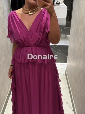 Vestido gasa morado Dixie - Imagen 2