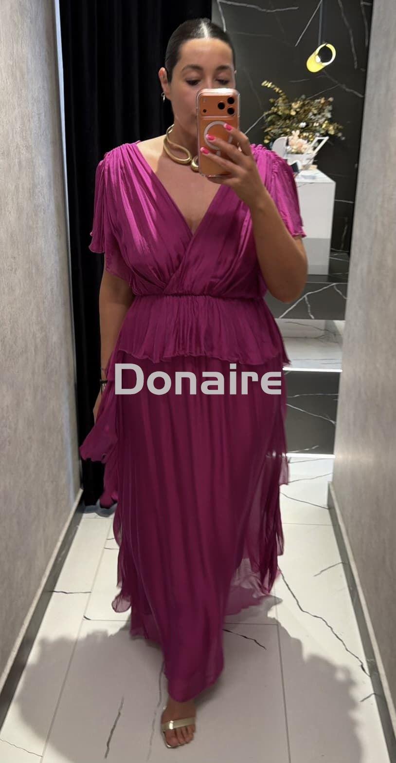 Vestido gasa morado Dixie - Imagen 3