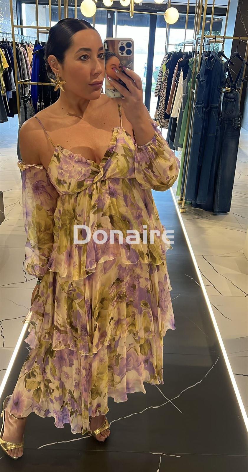 Vestido gasa print floral Dixie - Imagen 3