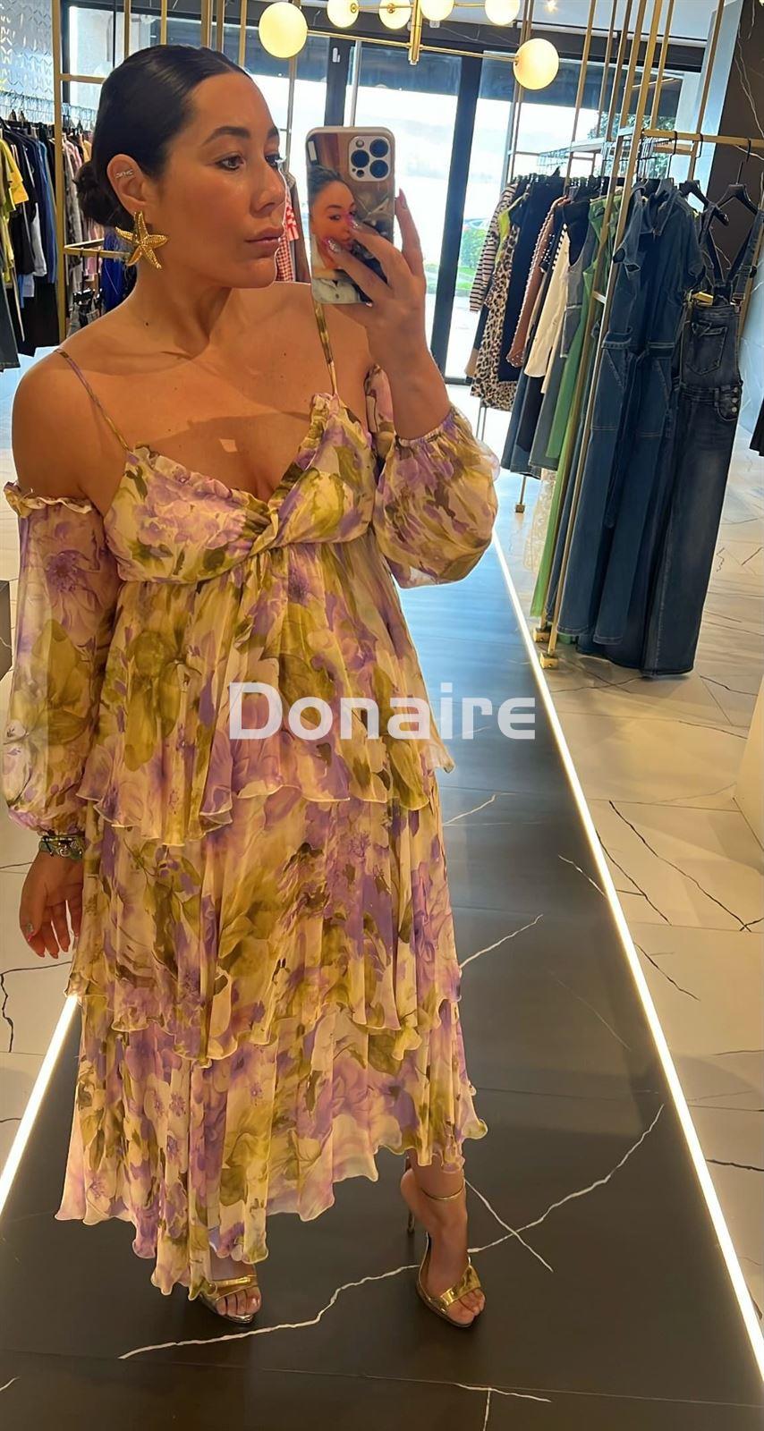 Vestido gasa print floral Dixie - Imagen 4