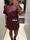 Vestido granate tejido engomado Phard - Imagen 1