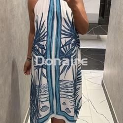 Vestido halter estilo pañuelo Lez a Lez - Imagen 1