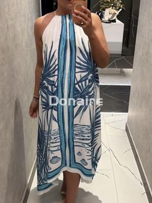 Vestido halter estilo pañuelo Lez a Lez - Imagen 1