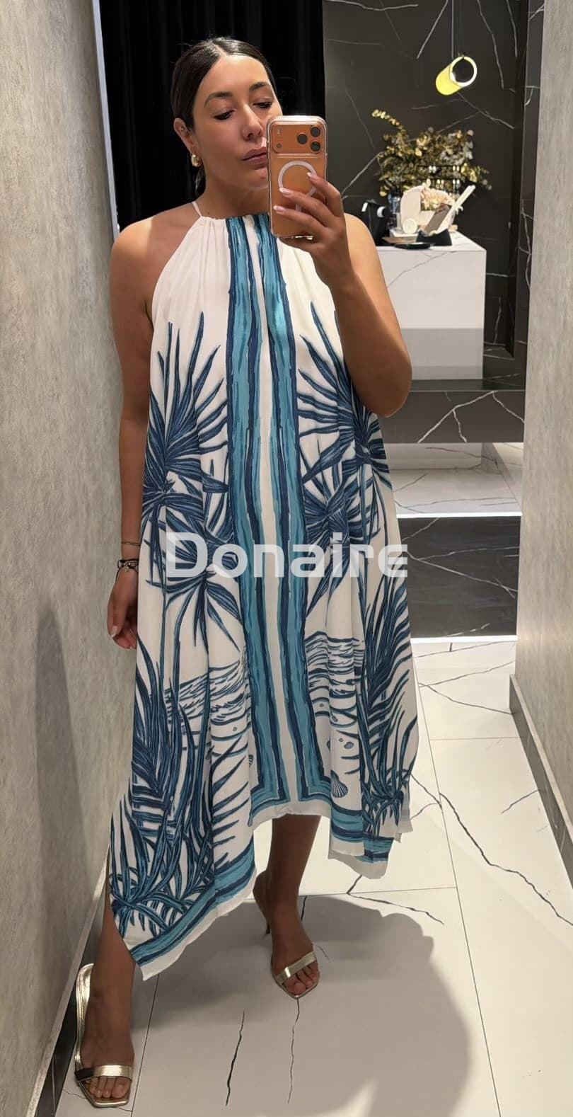 Vestido halter estilo pañuelo Lez a Lez - Imagen 2