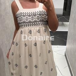 Vestido largo bicolor bordado NKN - Imagen 2