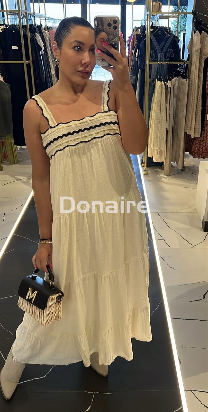 Vestido largo cenefa crochet NKN - Imagen 1