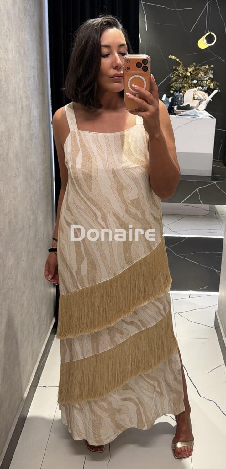 Vestido largo detalle flecos Lez a Lez - Imagen 1