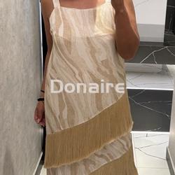 Vestido largo detalle flecos Lez a Lez - Imagen 1