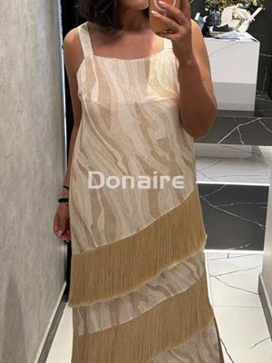 Vestido largo detalle flecos Lez a Lez - Imagen 1