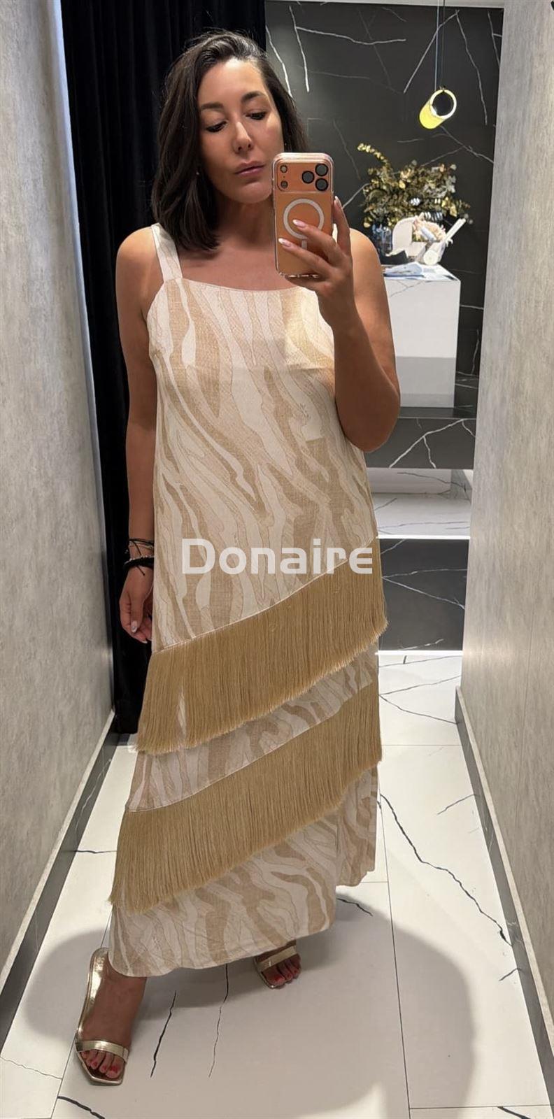 Vestido largo detalle flecos Lez a Lez - Imagen 3