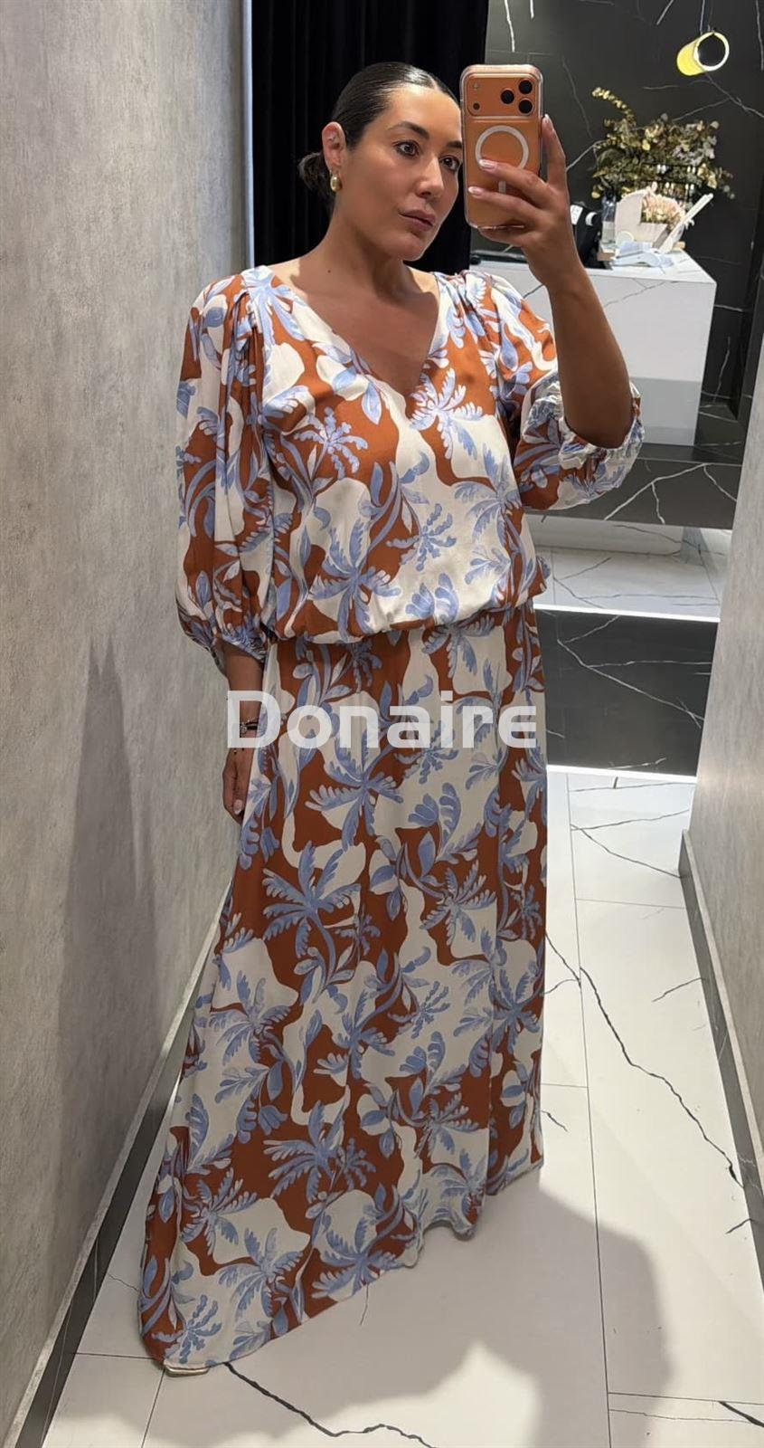 Vestido largo efecto blusa y falda Lez a Lez - Imagen 1