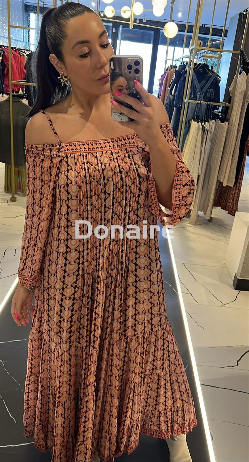 Vestido largo escote bardot NKN - Imagen 3