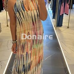 Vestido largo estampado multiraya Lola Casademunt - Imagen 1