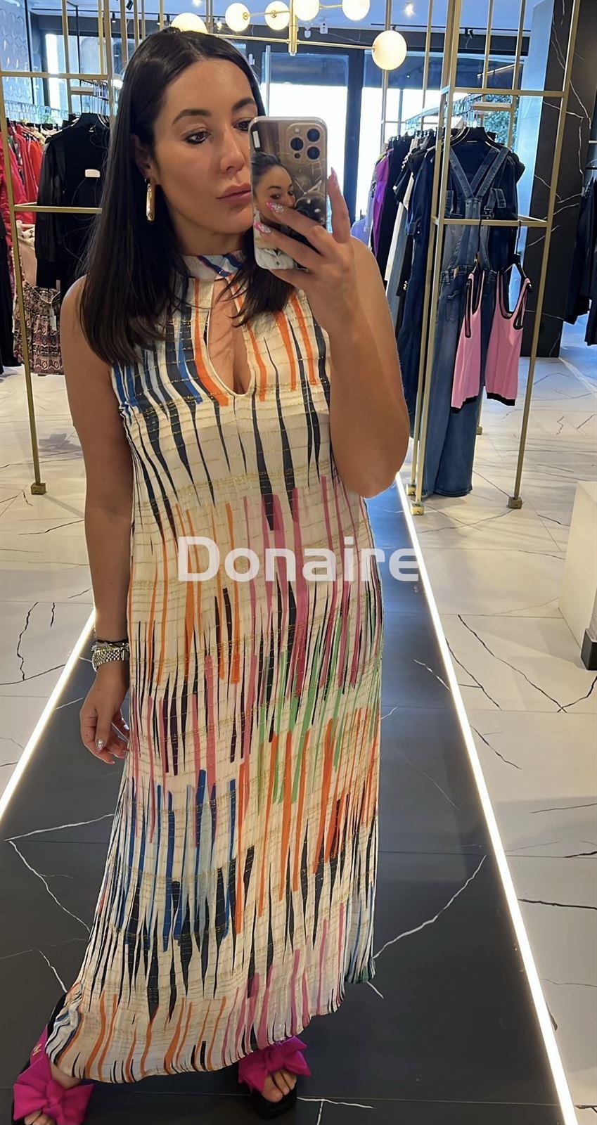 Vestido largo estampado multiraya Lola Casademunt - Imagen 3