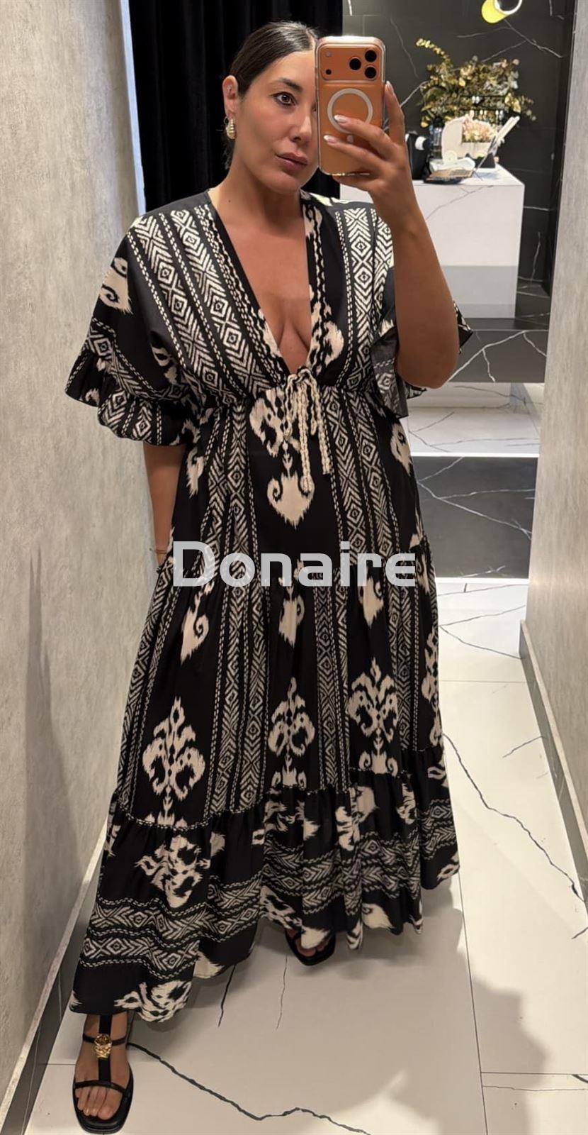 Vestido largo estilo étnico Dixie - Imagen 1