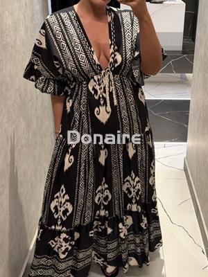 Vestido largo estilo étnico Dixie - Imagen 1
